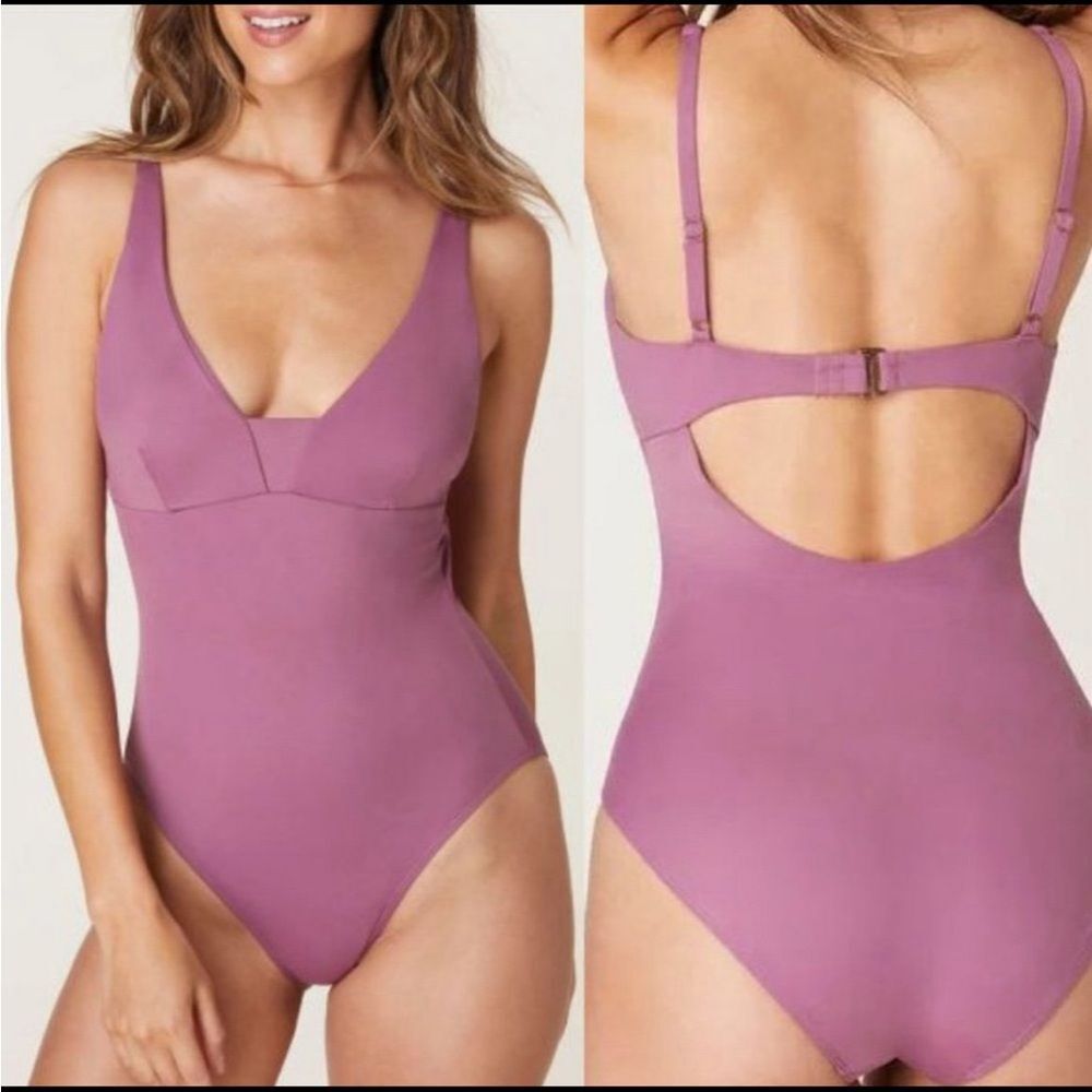 Andie Tahiti Cactus Flower One Piece Swim Suit Size S